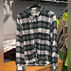 American Eagle green flannel